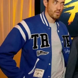 Street Fighter Andrew Koji Blue Varsity Jacket