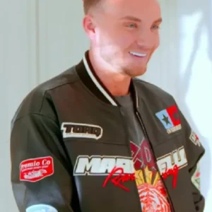 TOWIE Harry Derbidge Black Biker Leather Jacket