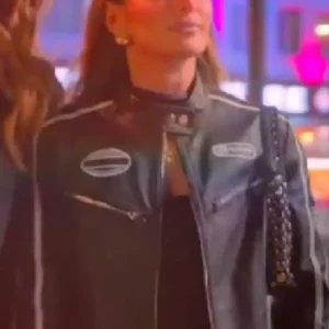 TOWIE'S 2026 Courtney Green Black Leather Jacket