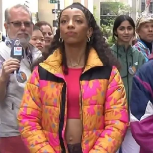 The Today Show Christiani Pitts Flower Puffer Jacket
