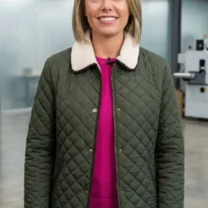 The Today Show Dylan Dreyer Green Quilted Jacket