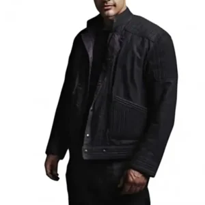 Theo James Movie Divergent Four Black Leather Jacket