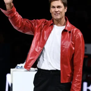 Tom Brady Red Leather Jacket
