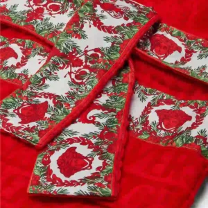 Versace Allover Red Baroque Bathrobe for Men and Women
