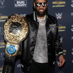 WrestleMania 2026 Jey Uso Black Jacket