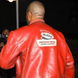 Ye Kanye West Red Leather Jacket