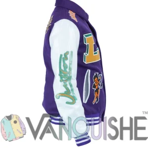 louis vuitton purple varsity jacket Side Look