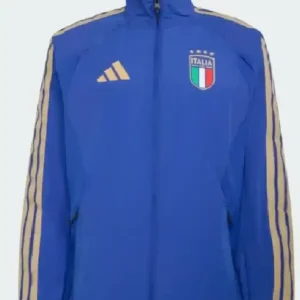 Adidas Italy 2026 Home Anthem Blue Zip-Up Jacket