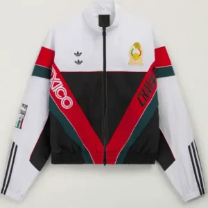 Adidas x Mexico CDM White and Black Full-Zip Track Jacket For Men and Women