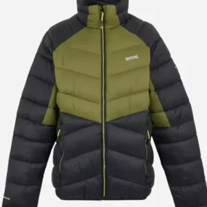 Alan Cumming Tip Toe S01 Leo Struthers Black and Green Dalent Padded Puffer Jacket For Men and Women