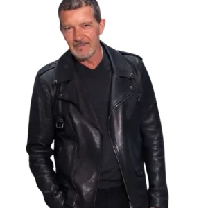 Antonio Banderas Black Leather Jacket