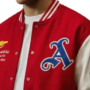 Arsenal Varsity Red and White Wool Varsity Jacket