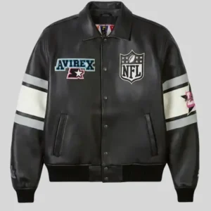 Avirex Starter NFL Super Bowl LX Black Varsity Jacket