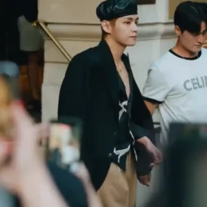 BTS Group Member Kim Taehyung Celine Event 2026 Black Blazer Man and Women
