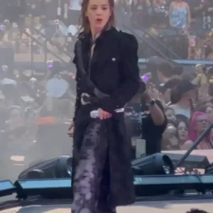 BTS Jimin Madrid 2026 Performance Black Trench Coat For Men and Women