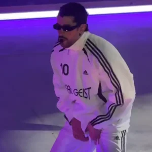 Bad Bunny 2026 Adidas Originals Adilenium Season 4 Teamgeist Oversized White Track Jacket