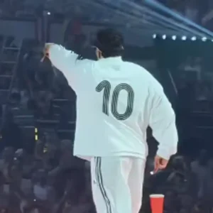 Bad Bunny 2026 Adidas Originals Teamgeist Oversized White Track Jacket
