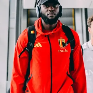 Belgium Adidas Tiro Travel Windbreaker Red Jacket