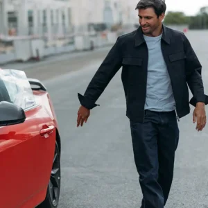 Carlos Sainz Jr Madrid Grand Prix 2026 Black Tucker Jacket