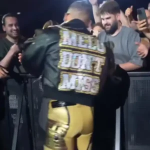 Carmelo Hayes SmackDown 2026 Melo Don'T Let Me Miss U Leather Bomber Jacket