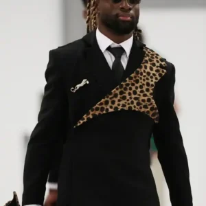 DR Congo FIFA World Cup 2026 Leopard Print Black Suit For Men