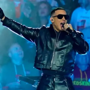 Daddy Yankee Halftime Show Black Leather Jacket