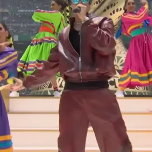 Danny Ocean FIFA World Cup 2026 Opening Ceremony Maroon Bomber Leather Jacket
