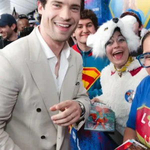 David Corenswet Supergirl World Premiere New York 2026 Cream Blazer For Men