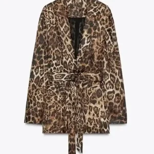 Drew Sidora TV Series Real Housewives of Atlanta S0 17 Drew Leopard Print Blazer Jacket For Women