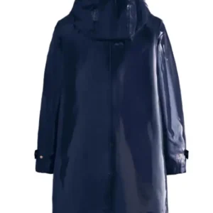 Dylan Dreyer The Today Show 2026 Navy Blue Hooded Rain Jacket For Women