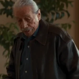 Edward James Olmos Office Romance 2026 Captain Jack Cruz Black Leather Jacket For Men and Women