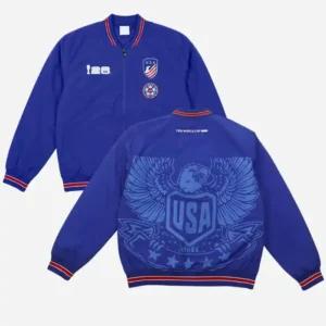 FIFA World Cup 2026 Road To Victory Flight USA Blue Bomber Jacket For Men and Women