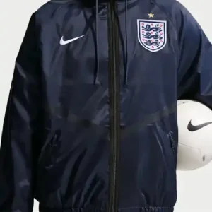 FIFA World Cup Nike England Soccer Anthem Navy Blue Parachute Jacket For Men and Women