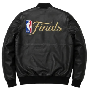 FISLL x ESPN NBA Finals Leather Jacket Black