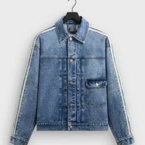Get Messi Kith Adidas Football Blue Denim Jacket For Sale