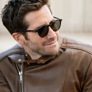 Gyllenhaal Bronco In The Grey 2026 Jake Brown Biker Leather Jacket