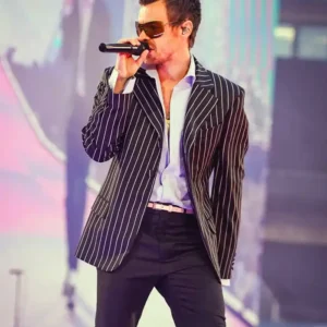 Harry Styles Embley Stadium Performing S.S. Daley Blue Blazer