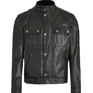 Henry Cavill In The Grey 2026 Sid Black Biker Leather Jacket For Men and Women