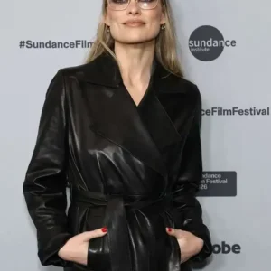 I Want Your Sex Olivia Wilde Leather Trench Coat