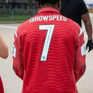 IShowSpeed Portugal Red Custom Leather Jacket