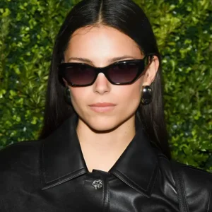 Inde Navarrette Tribeca Festival Artists Dinner Black Leather Jacket