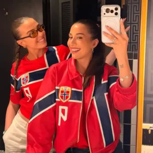 Isabel Haugseng Johansen FIFA World Cup 2026 Norway National Team Red Leather Jacket