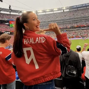 Isabel Haugseng Johansen FIFA World Cup 2026 Norway National Team Red Leather Jacket For Men and Women