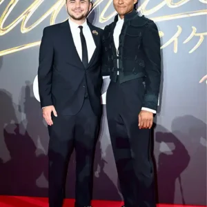 Jaafar Jackson Michael Movie Japan Premiere 2026 Green Wool Military Jacket