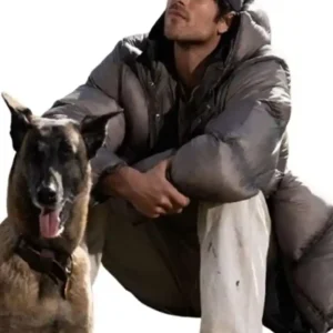 Jacob Elordi The Dog Stars 2026 Hig Grey Puffer Hooded Coat For Men and Women