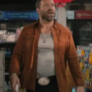 Jai Courtney 2026 TV Series Dutton Ranch S01 Rob-Will Jackson Brown Suede Leather Jacket For Men