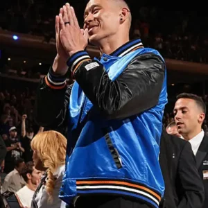Jeremy Lin Pro Basketball 2026 Finals Blue and Black Knicks Varsity Jacket For Men and Women