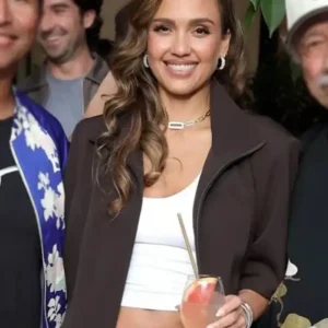 Jessica Alba Culture Makers Event 2026 Brown Track Jacket