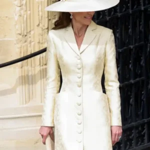 Kate Middleton 2026 Order of the Garter Service Cream Long Coat