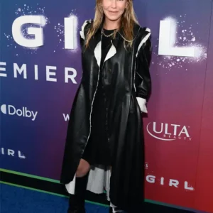 Kelli Giddish Supergirl World Premiere New York 2026 Black Leather Trench Coat For Women